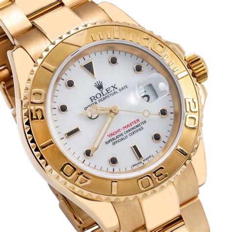 rolex yachtmaster gold rubber|gold rolex yacht master for sale.